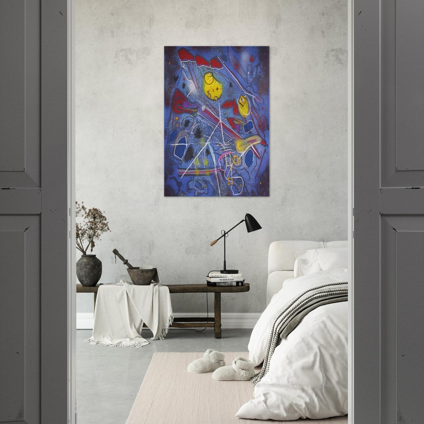 REDNESS OF BLUE 1996 - Roberto Matta Brushed Aluminum Print - 70x100 cm / 28x40 inches | Roberto Matta Aluminum Print | Roberto Matta Prints