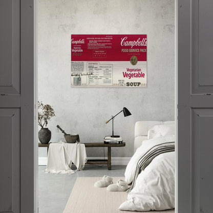 Campbell Soup Company - Andy Warhol Brushed Aluminum Print - 70x100 cm / 28x40 inches | Andy Warhol Aluminum Print | Andy Warhol Prints