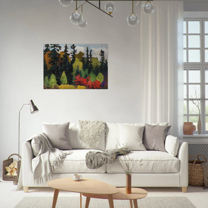 Woods, Algoma - 1918 - Lawren Harris Brushed Aluminum Print - 70x100 cm / 28x40 inches | Lawren Harris Aluminum Print | Lawren Harris Prints