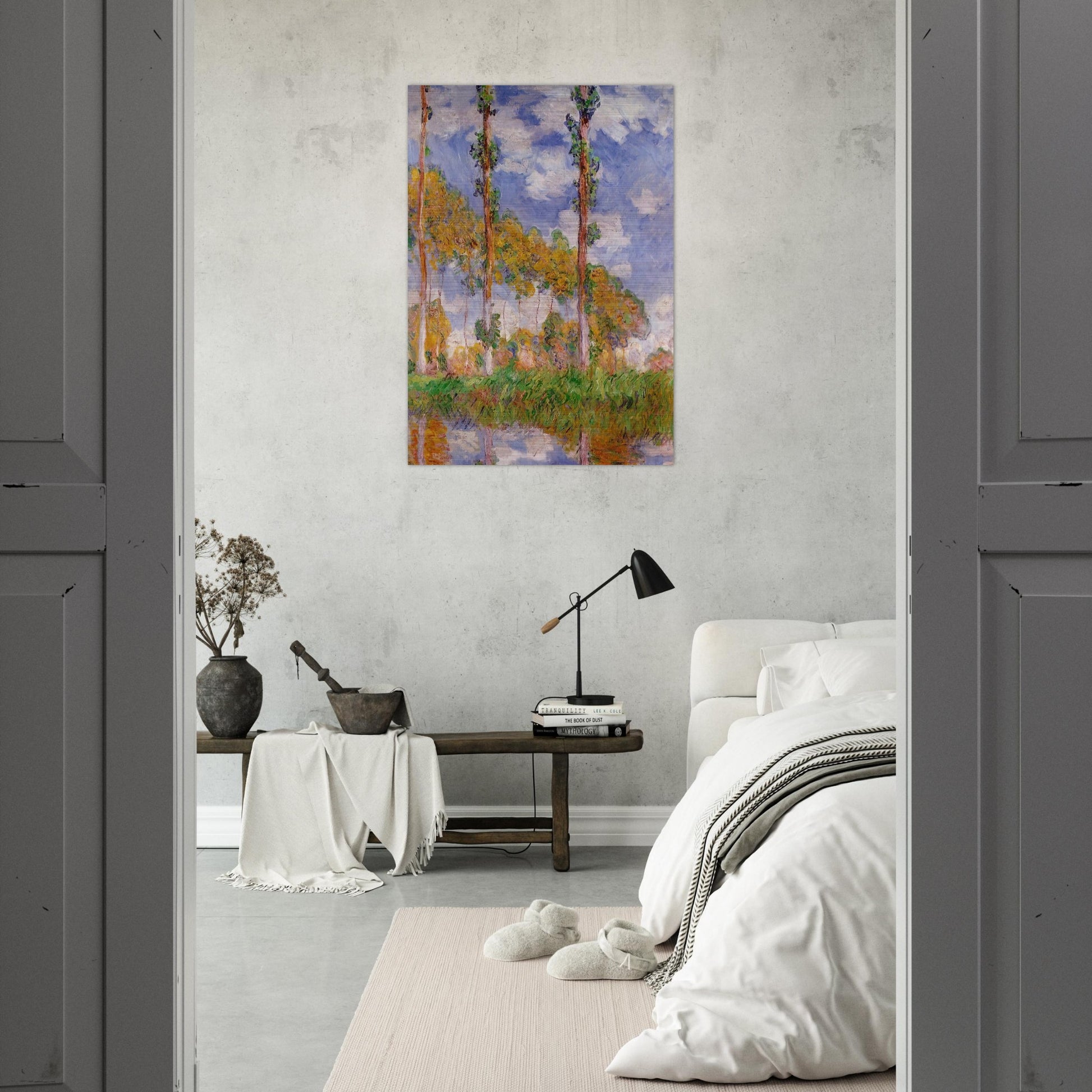 Three Trees in Summer - claude monet Brushed Aluminum Print - 70x100 cm / 28x40 inches | claude monet Aluminum Print | claude monet Prints