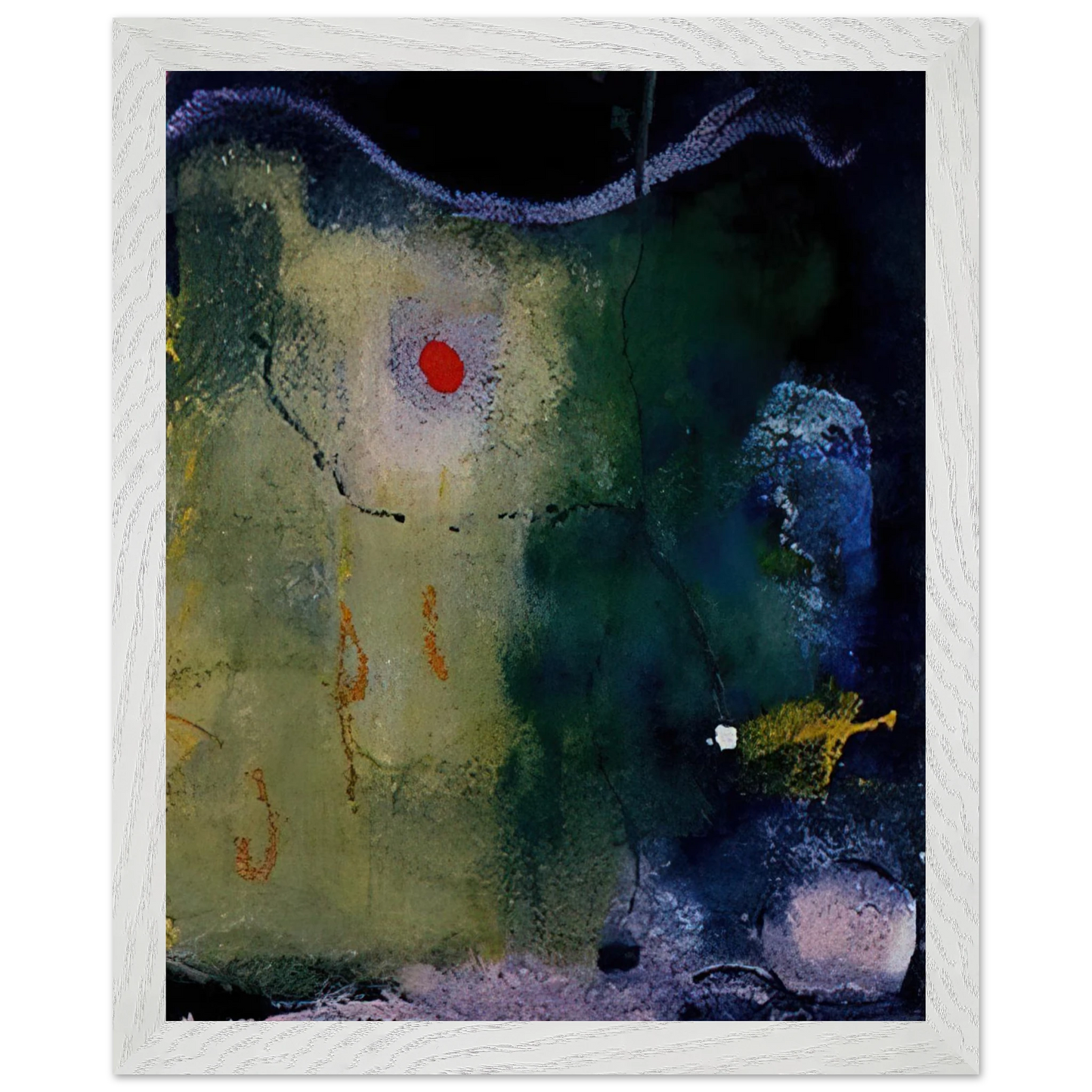 Helen Frankenthaler - The Other Side of the Moon - 1995 Wall art - A2 (42 x 59.4  cm) - Premium Wooden Framed Poster With Fine Art Paper-canvas - Wood frame