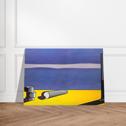 RUINS 1965 - Roy Lichtenstein Brushed Aluminum Print - 70x100 cm / 28x40 inches | Roy Lichtenstein Aluminum Print | Roy Lichtenstein Prints