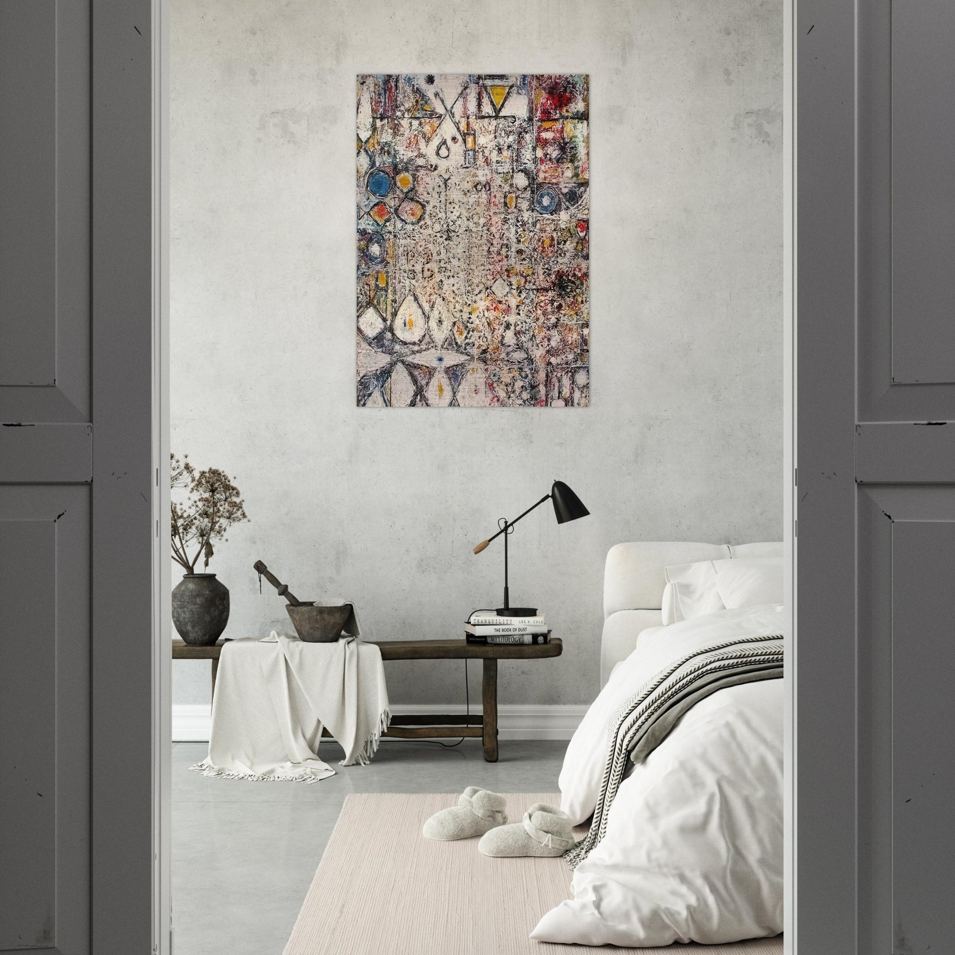 White Gothic #3 - 1957 - Richard Pousette-Dart Brushed Aluminum Print - 70x100 cm / 28x40 inches | Richard Pousette-Dart Aluminum Print | Richard Pousette-Dart Prints