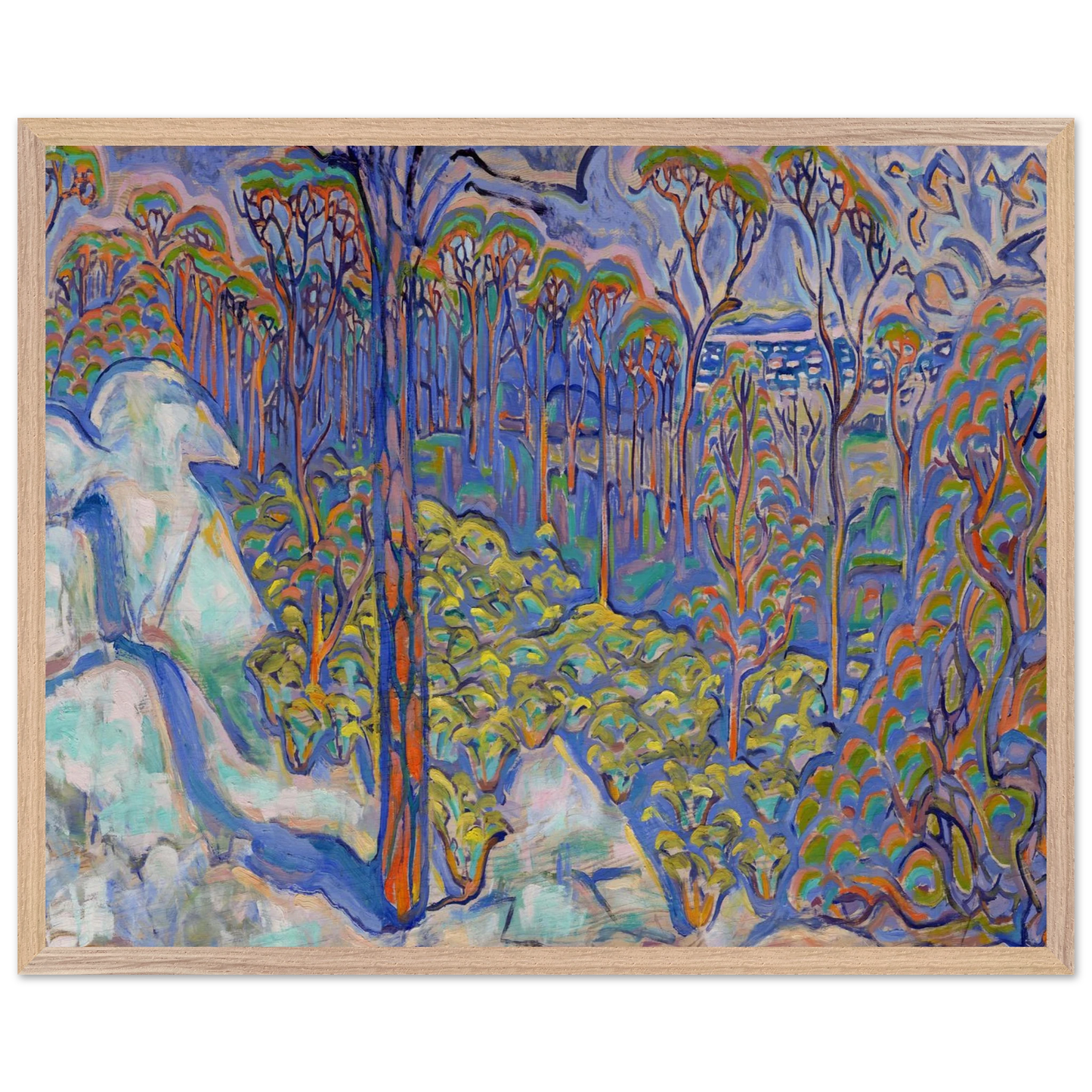 Walter Inglis Anderson - Walter Anderson Wall art - 27x35 cm / 11x14 inches - Premium Wooden Framed Poster With Fine Art Paper-canvas - White frame