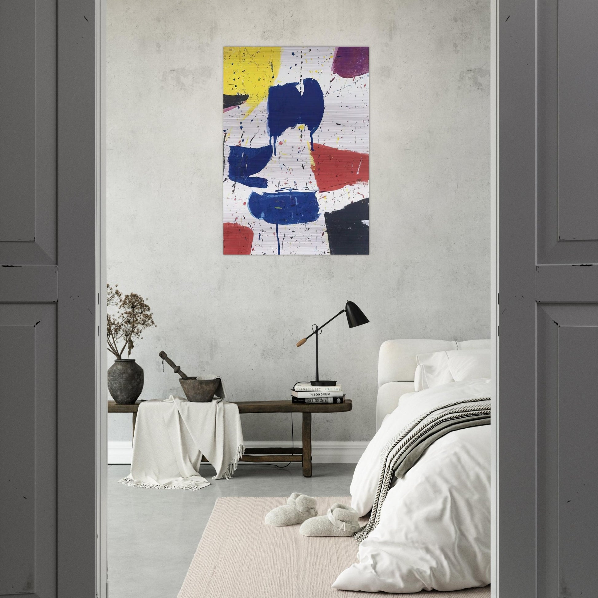 Emblem 8  1 - Sam Francis Brushed Aluminum Print - 70x100 cm / 28x40 inches | Sam Francis Aluminum Print | Sam Francis Prints