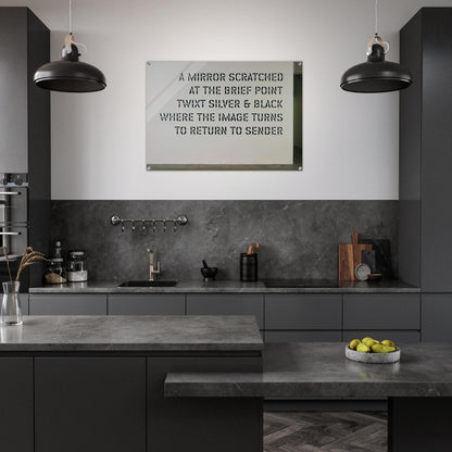 A Mirror Scratched... - 2004 - Lawrence Weiner Acrylic Print - 70x100 cm / 28x40″ inches