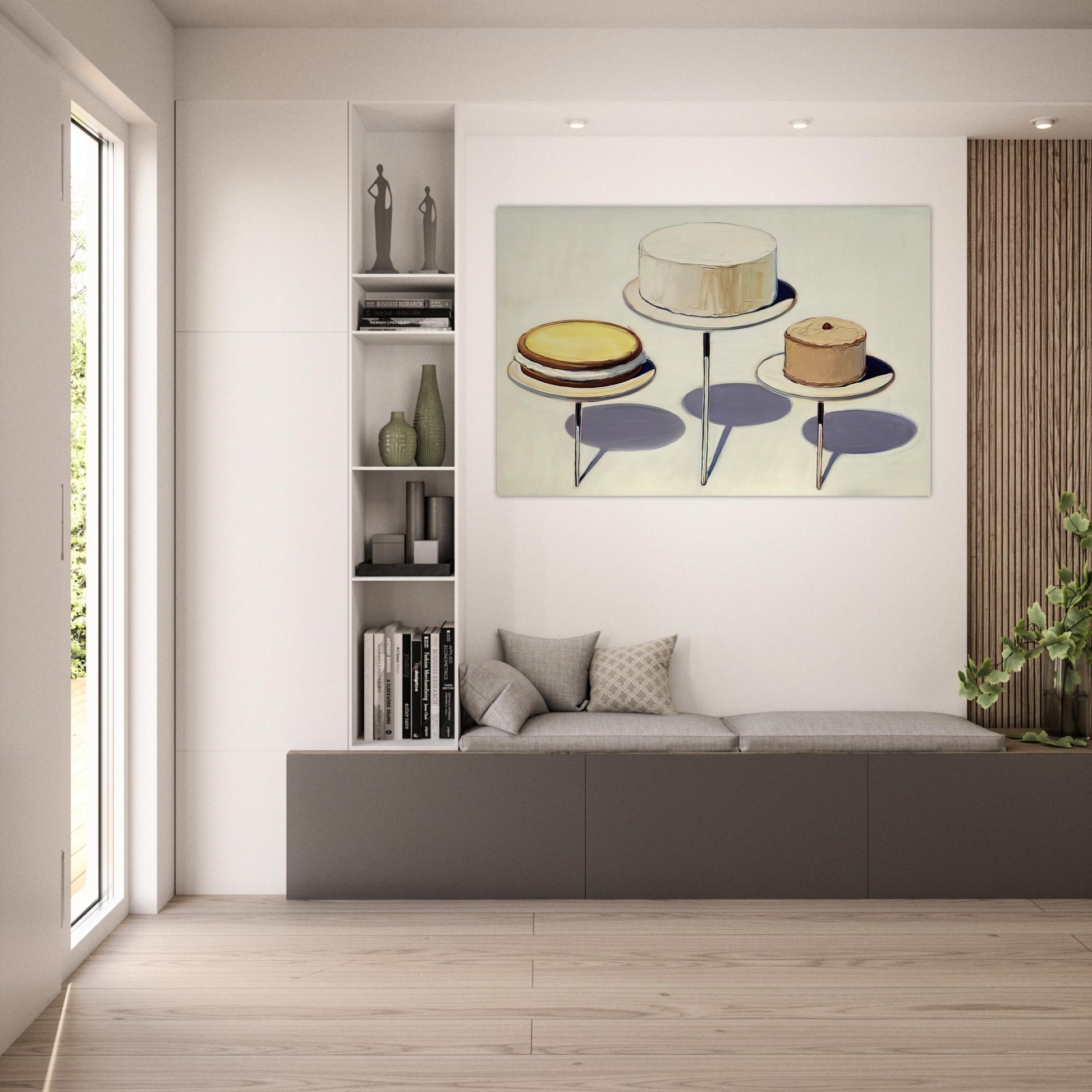Display Cakes - 1963 - Wayne Thiebaud Art Prints - 100x150 cm / 40x60″ inches | Wayne Thiebaud Poster | Wayne Thiebaud Prints