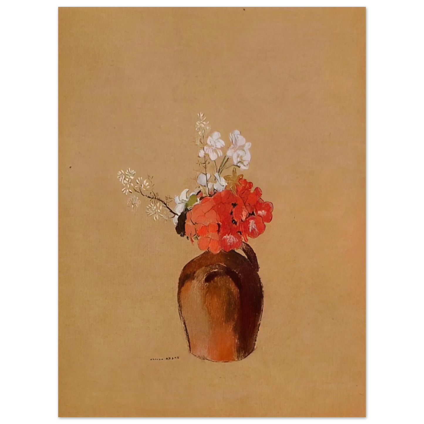 Odilon Redon - FLOWERS IN A POT  75x100 cm / 30x40inches Fine Art Poster