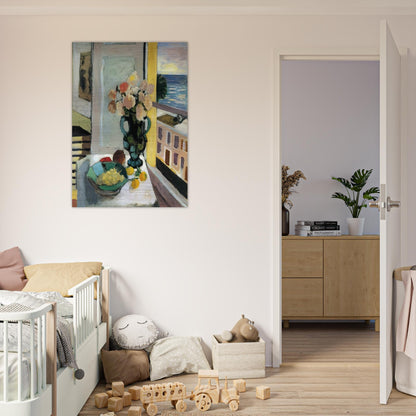 FLOWERS IN FRONT OF A WINDOW 1922 - Henri Matisse Brushed Aluminum Print - 70x100 cm / 28x40 inches | Henri Matisse Aluminum Print | Henri Matisse Prints