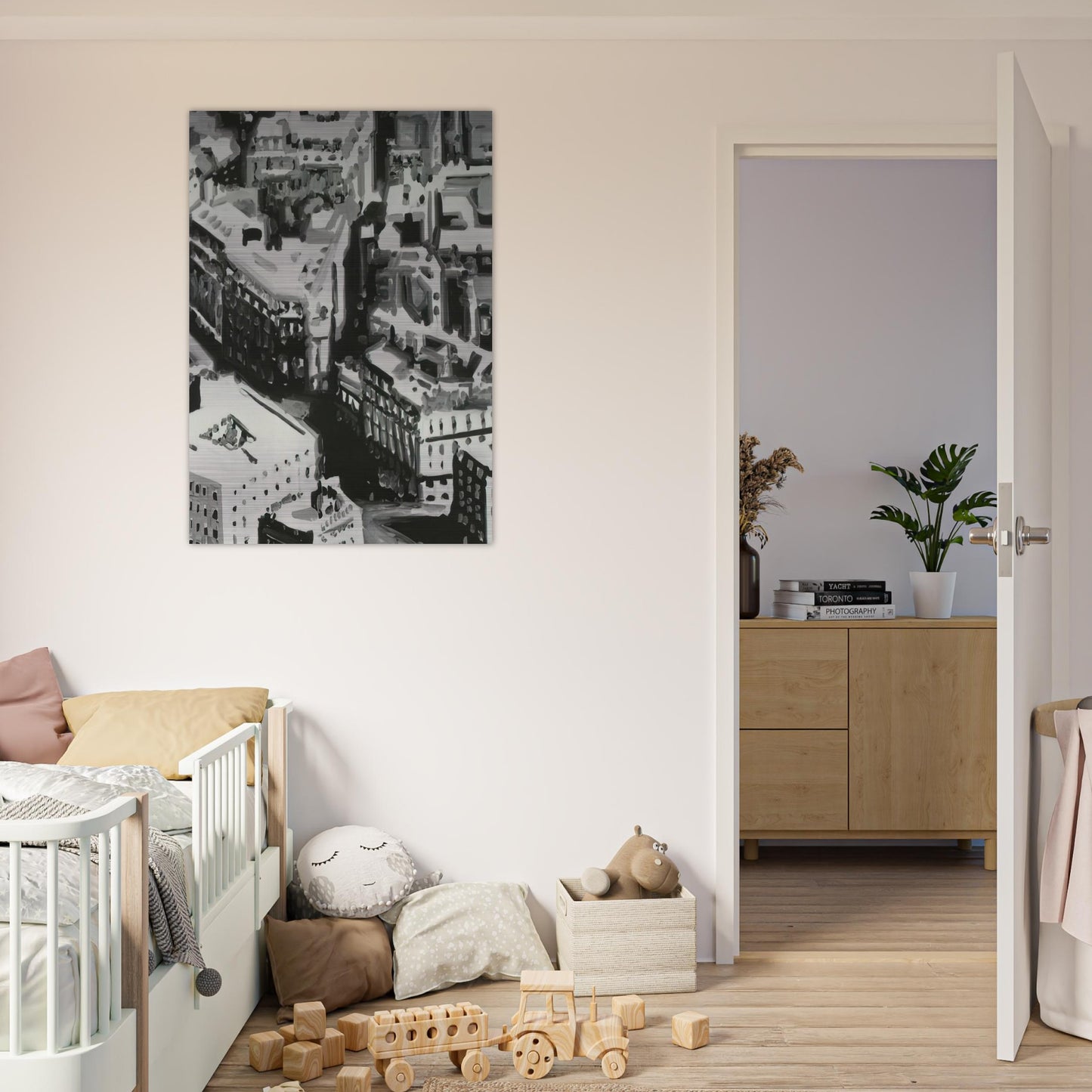 TOWNSCAPE P1 1968 - Gerhard Richter Brushed Aluminum Print - 70x100 cm / 28x40 inches | Gerhard Richter Aluminum Print | Gerhard Richter Prints