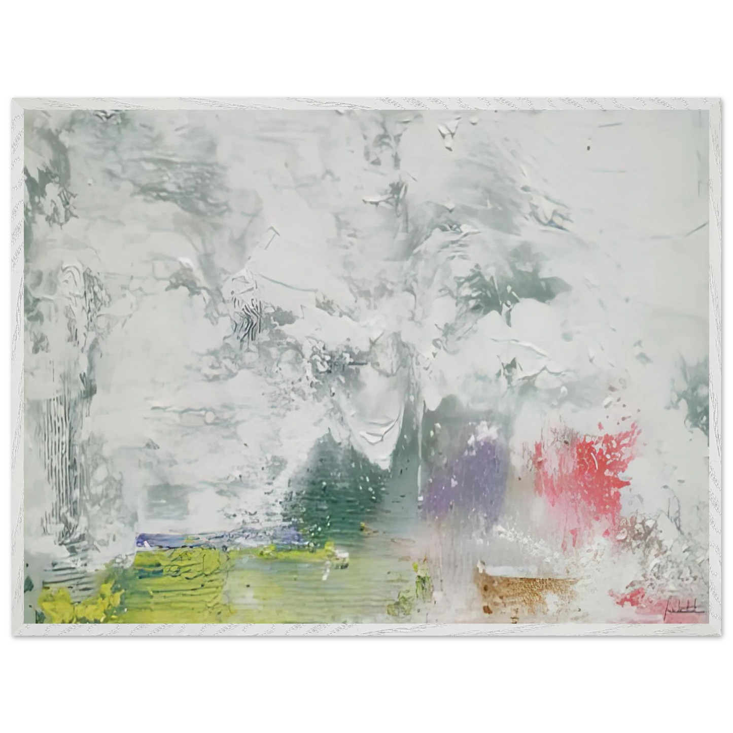 Helen Frankenthaler - Maelstrom, 1992- Wall Art - 30x40 cm / 12x16 inches - Premium Wooden Framed Poster With Fine Art Paper-canvas - White frame