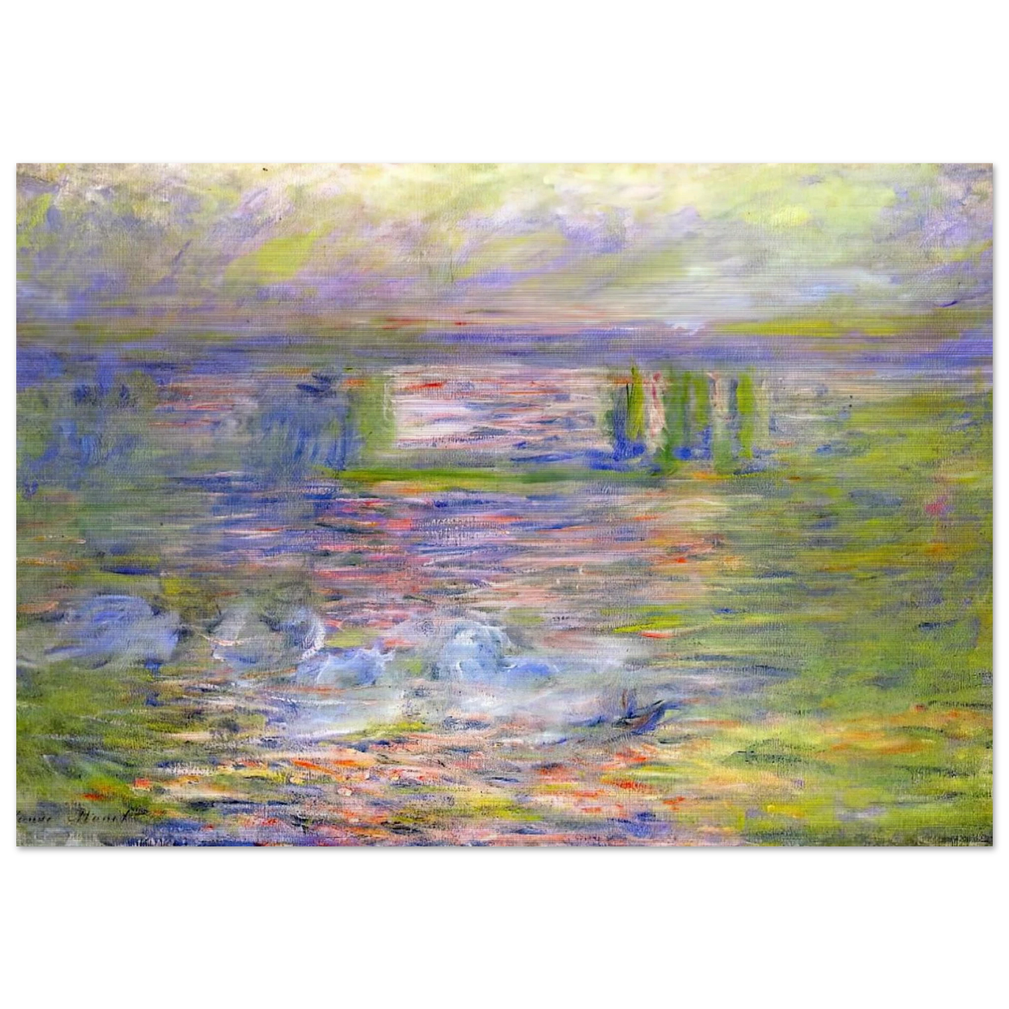 Charing Cross Bridge 2 - claude monet Brushed Aluminum Print - 70x100 cm / 28x40 inches | claude monet Aluminum Print | claude monet Prints