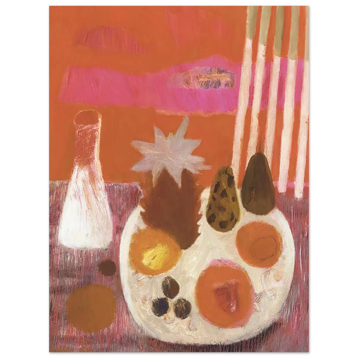 Mary Fedden - Still life, Merindol - NaÃƒÂ¯ve Art Primitivism  75x100 cm / 30x40inches Fine Art Poster
