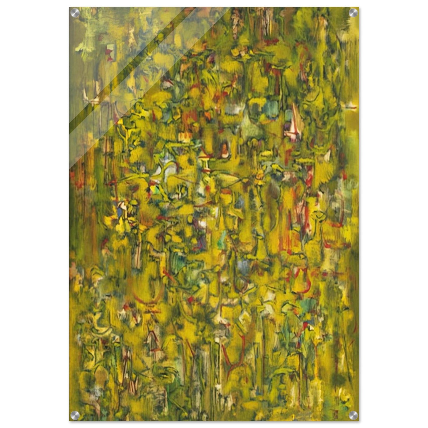 Number 43 Abstract Painting, Yellow - 1947 - Ad Reinhardt Acrylic Print - 70x100 cm / 28x40″ inches | Ad Reinhardt Wall Art | Ad Reinhardt Prints
