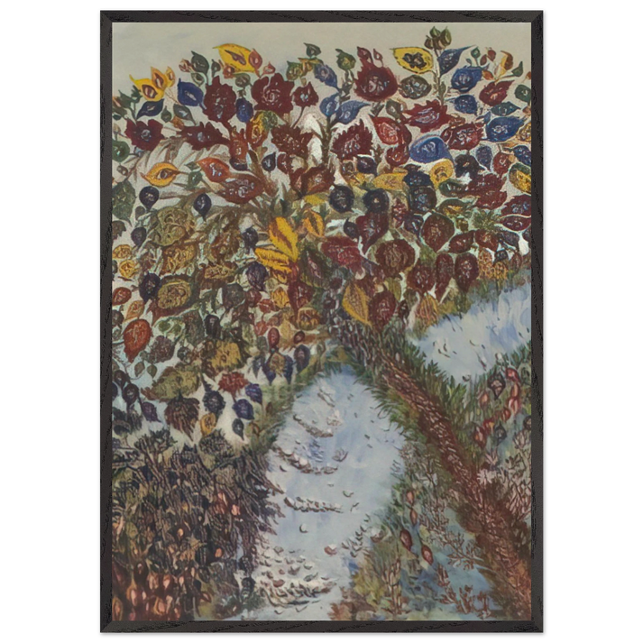 Tree or Paradise - 1925 - Seraphine Louis 70x100 cm / 28x40 inches Framed Art Print – Black Wooden Frame
