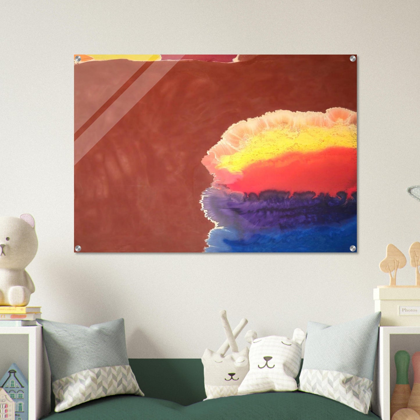 Brown Wall - 1970 - Ronnie Landfield Acrylic Print - 70x100 cm / 28x40″ inches | Ronnie Landfield Wall Art | Ronnie Landfield Prints