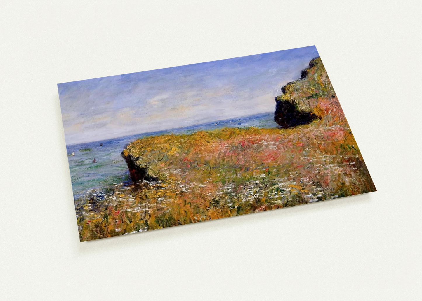 Edge of the Cliff, Pourville By claude monet Pack of 10 Post Cards | claude monet Post Cards | A6 (10.5 x 14.8 cm) - 4.1 x 5.8 inches
