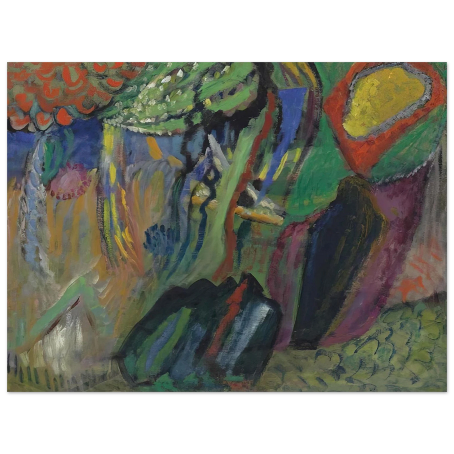 Gabriele Munter - ABSTRACT COMPOSITION  75x100 cm / 30x40inches Fine Art Poster