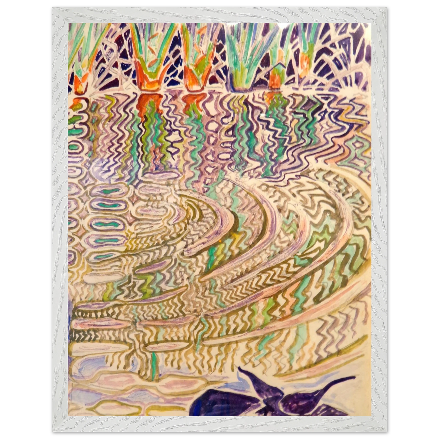 Walter Inglis Anderson - Walter Anderson Wall art - 30x45 cm / 12x18 inches - Premium Wooden Framed Poster With Fine Art Paper-canvas - Black frame