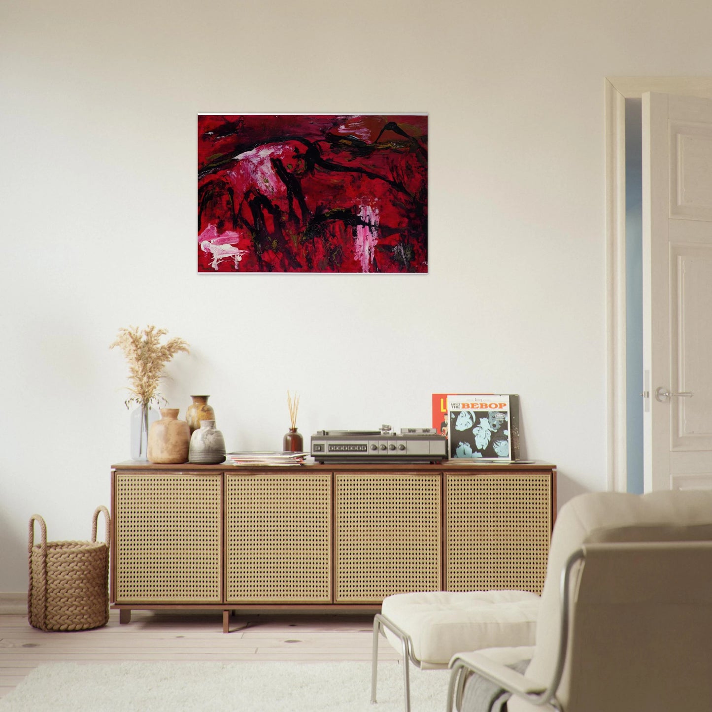 Libusa - 1995 - Emil Schumacher Brushed Aluminum Print - 70x100 cm / 28x40 inches | Emil Schumacher Aluminum Print | Emil Schumacher Prints