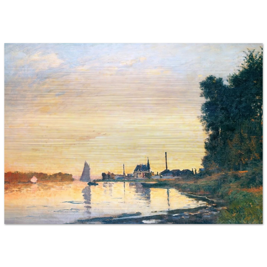 Argenteuil, Late Afternoon - claude monet Brushed Aluminum Print - 70x100 cm / 28x40 inches | claude monet Aluminum Print | claude monet Prints