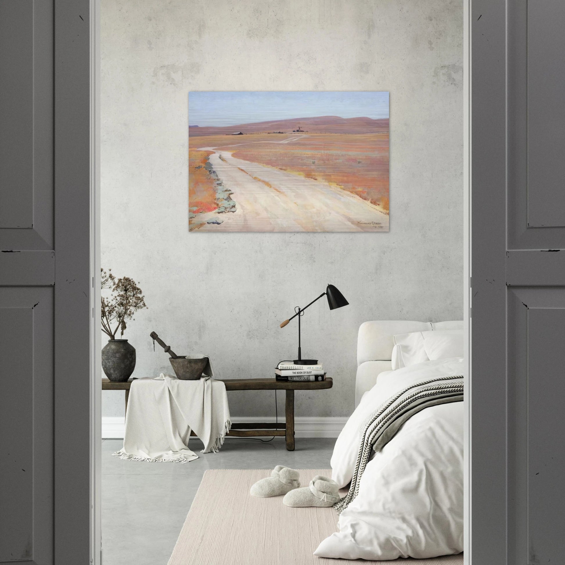 ABANDONED RANCH 1935 - Maynard Dixon Brushed Aluminum Print - 70x100 cm / 28x40 inches | Maynard Dixon Aluminum Print | Maynard Dixon Prints