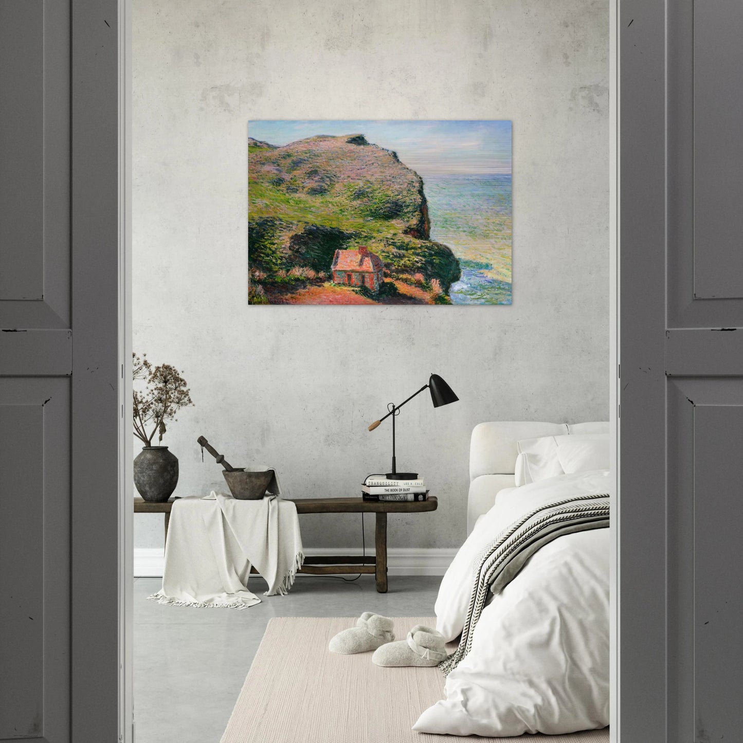 The Custom`s House - claude monet Brushed Aluminum Print - 70x100 cm / 28x40 inches | claude monet Aluminum Print | claude monet Prints
