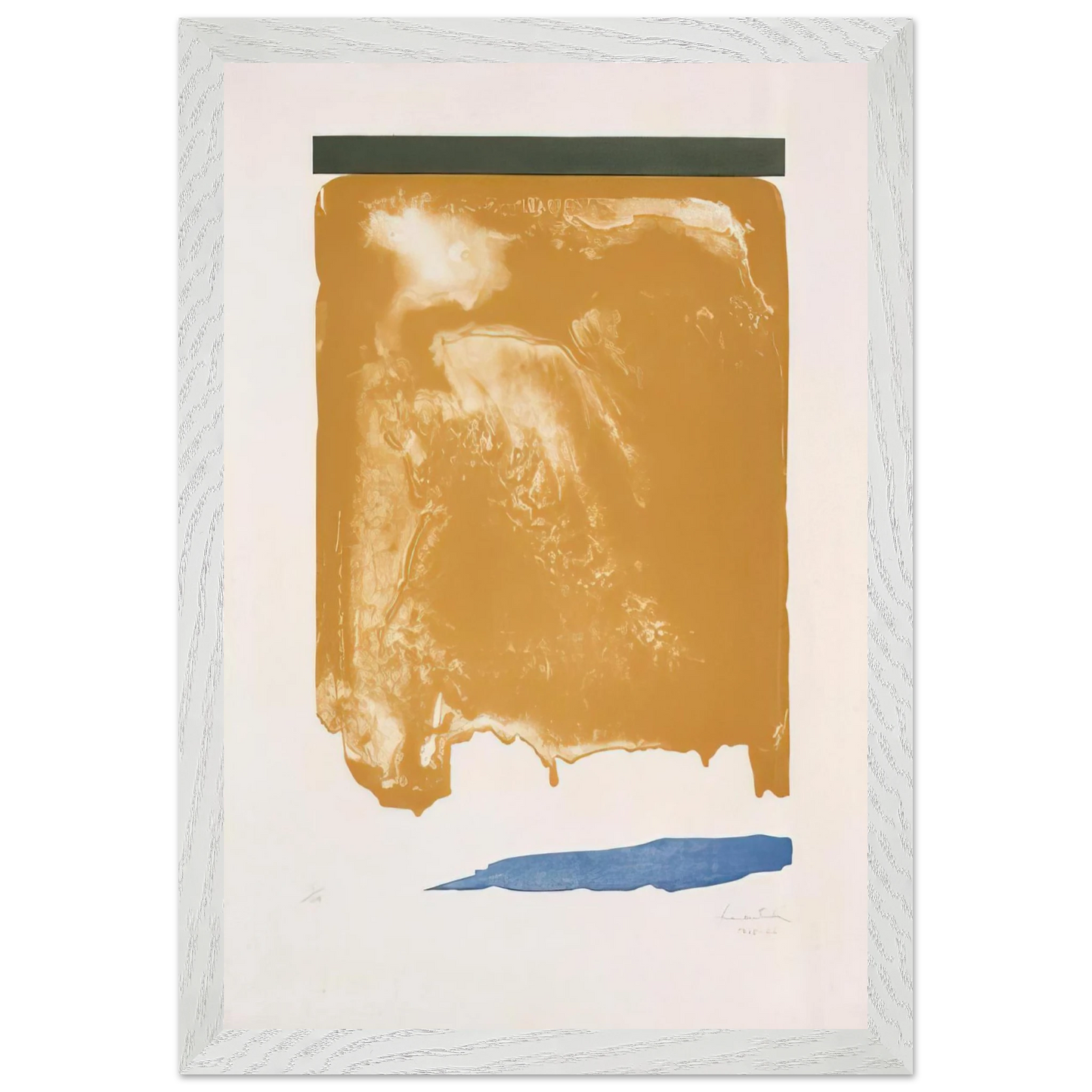 Helen Frankenthaler - Persian Garden - 1966 Wall art - 40x50 cm / 16x20 inches - Premium Wooden Framed Poster With Fine Art Paper-canvas - Black frame