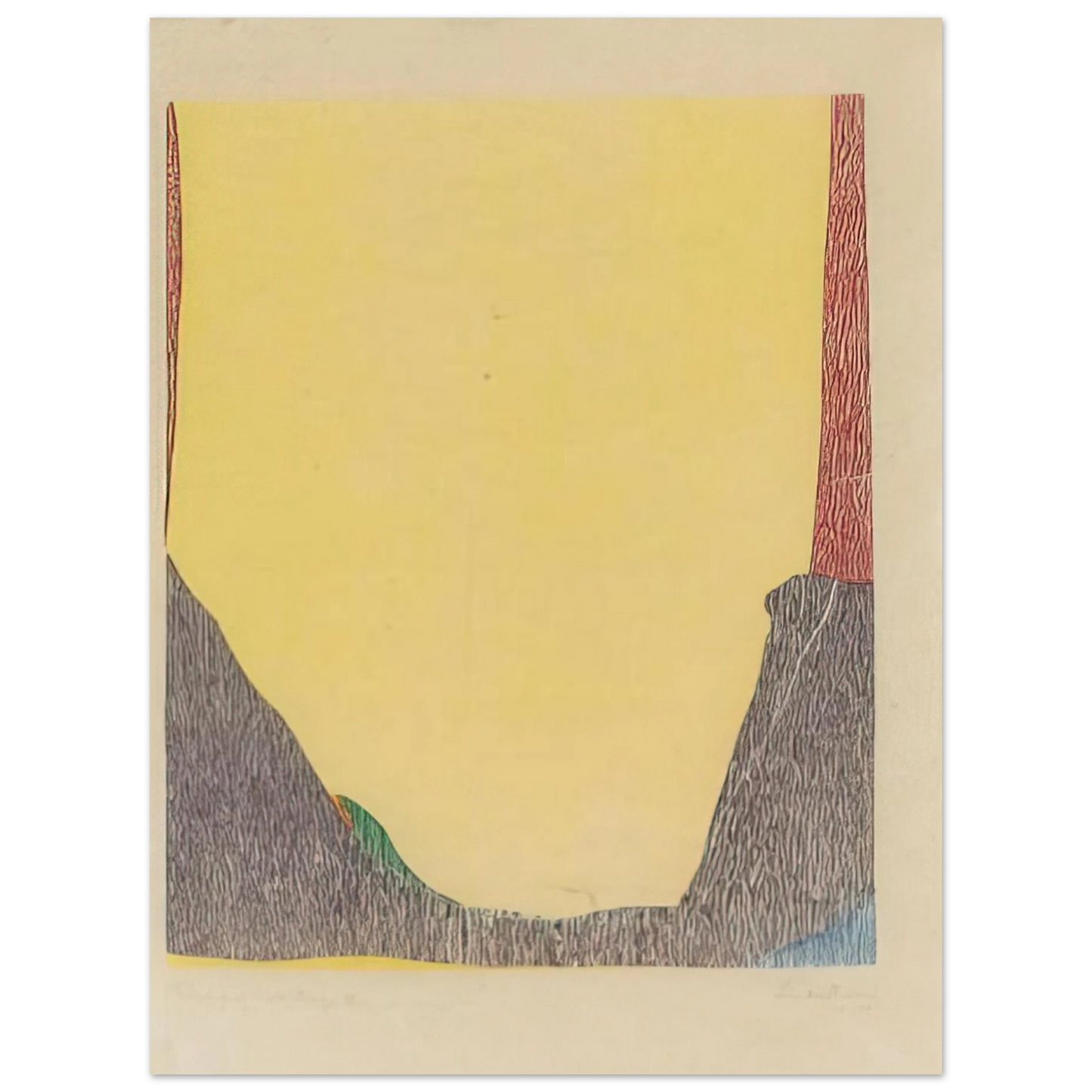 Helen Frankenthaler - East and Beyond - 1973 Wall art - 20x25 cm / 8x10 inches - Premium Wooden Framed Poster With Fine Art Paper-canvas - Wood frame