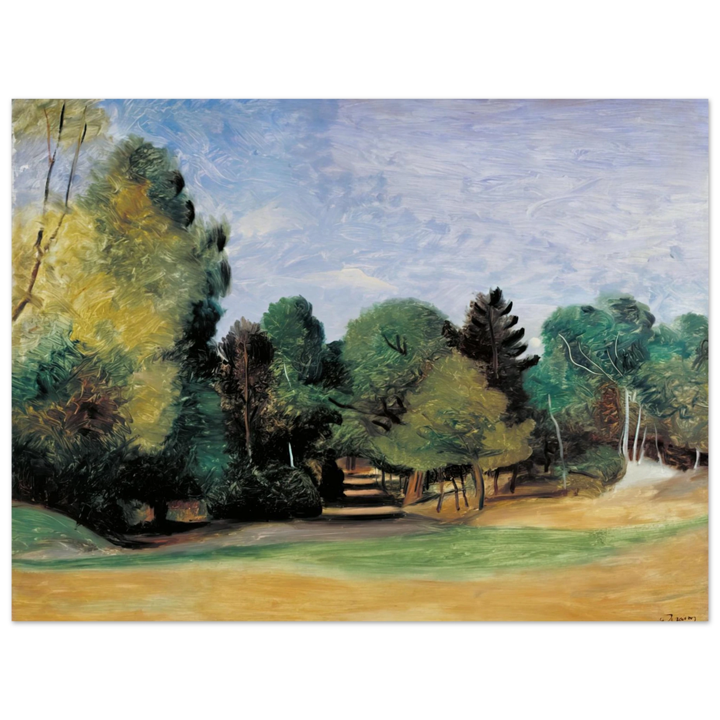 Andre Derain - LANDSCAPE NEAR BARBIZON 1922  75x100 cm / 30x40inches Fine Art Poster