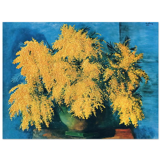 Moise Kisling - VASE OF MIMOSA 1952  75x100 cm / 30x40inches Fine Art Poster