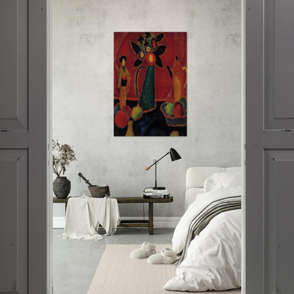JAPANESE FLOWER 1913 - Alexej von Jawlensky Brushed Aluminum Print - 70x100 cm / 28x40 inches | Alexej von Jawlensky Aluminum Print | Alexej von Jawlensky Prints