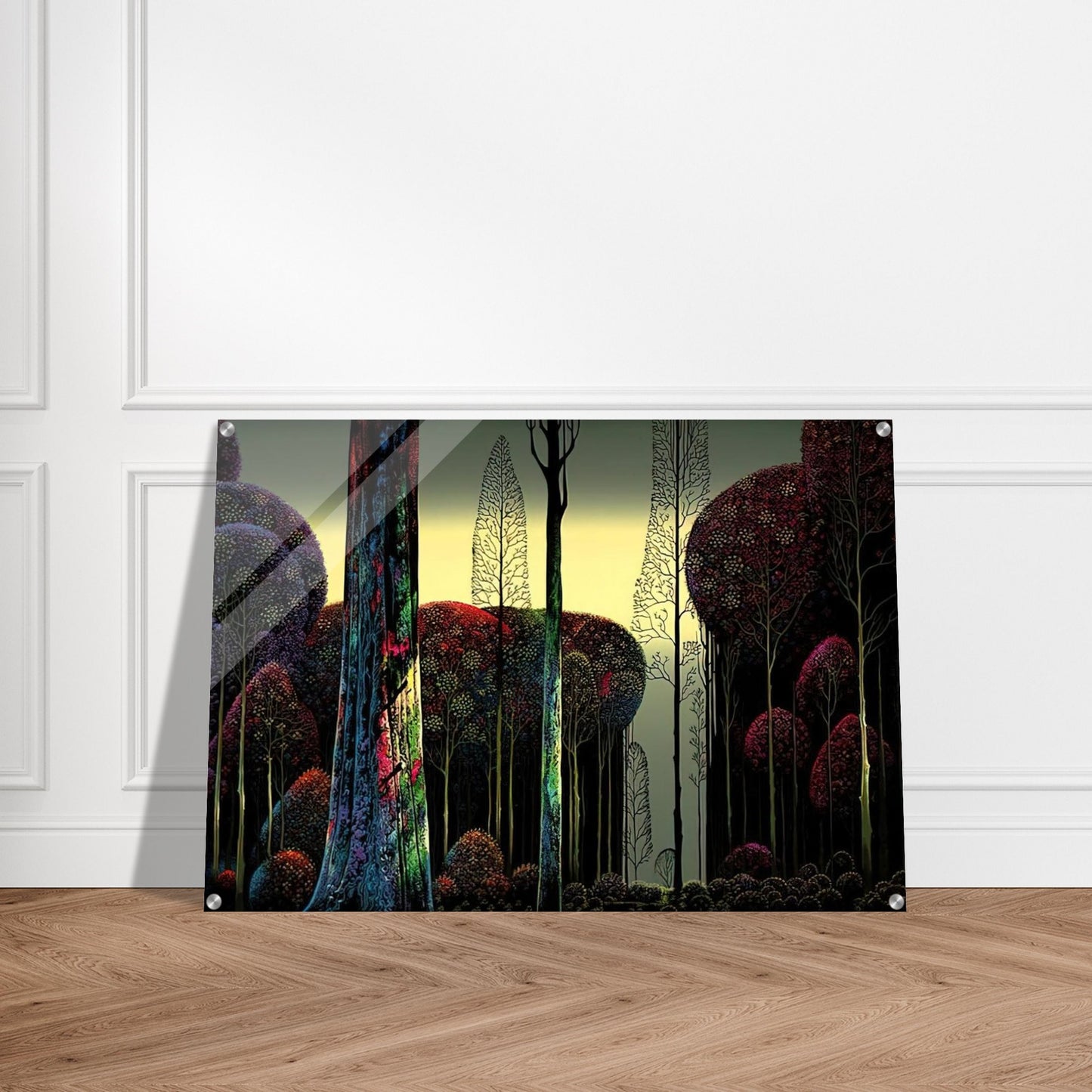 Gothic Forest - Eyvind Earle Acrylic Print - 70x100 cm / 28x40″ inches