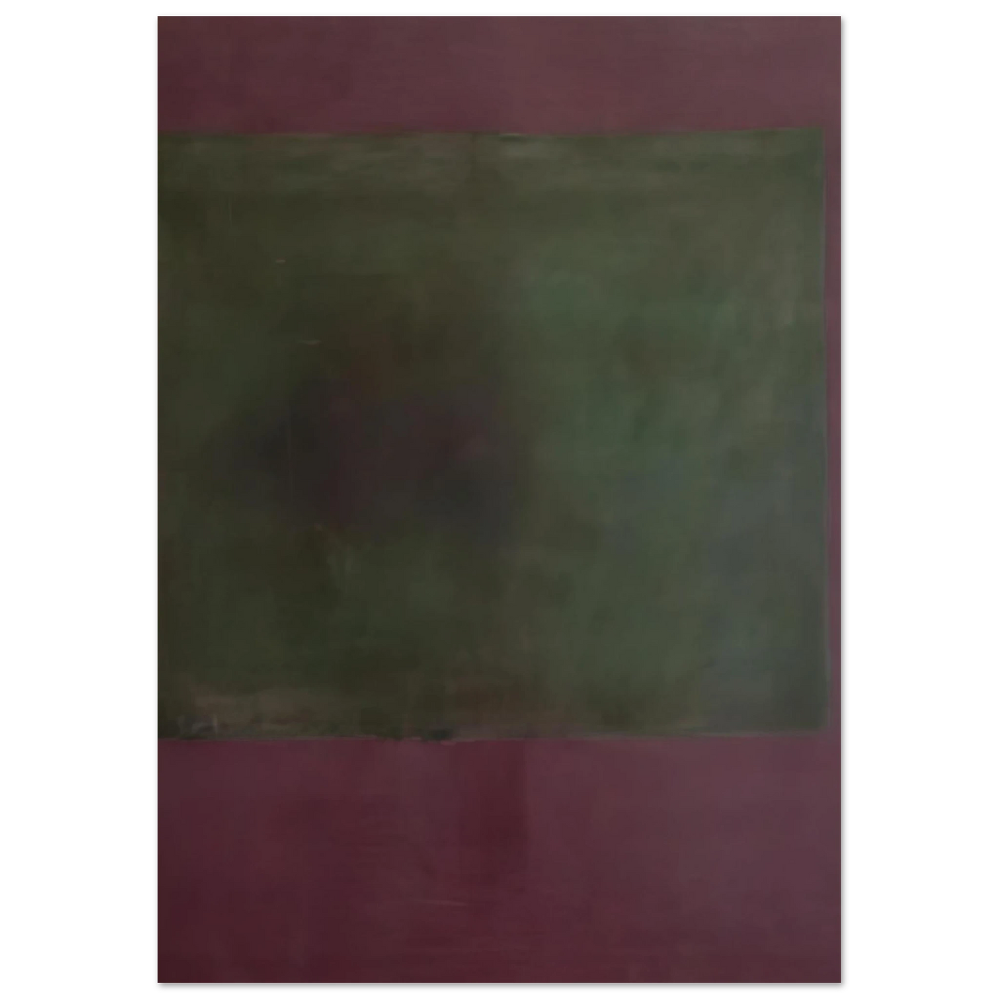 Mark Rothko - Untitled Green on Maroon - 1961 Wall Art - 30x40 cm / 12x16 inches - Premium Wooden Framed Poster With Fine Art Paper - Black frame