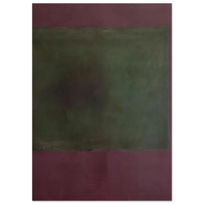 Mark Rothko - Untitled Green on Maroon - 1961 Wall Art - 30x40 cm / 12x16 inches - Premium Wooden Framed Poster With Fine Art Paper - Black frame