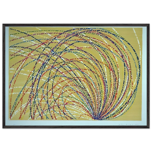 Aurora - 1985 - Piero Dorazio 70x100 cm / 28x40 inches Framed Art Print – Black Wooden Frame