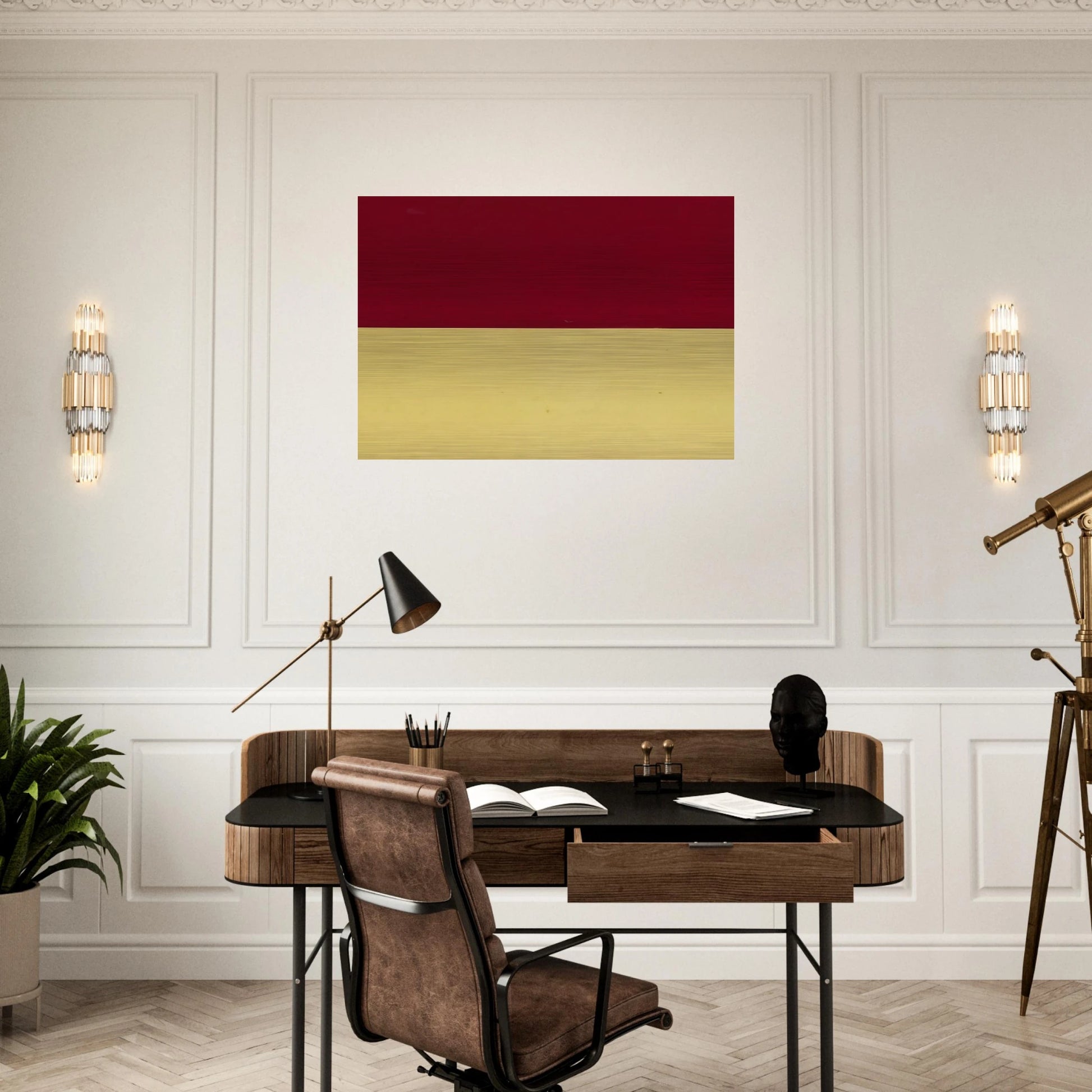 Red and Yellow - Ellsworth Kelly Brushed Aluminum Print - 70x100 cm / 28x40 inches | Ellsworth Kelly Aluminum Print | Ellsworth Kelly Prints