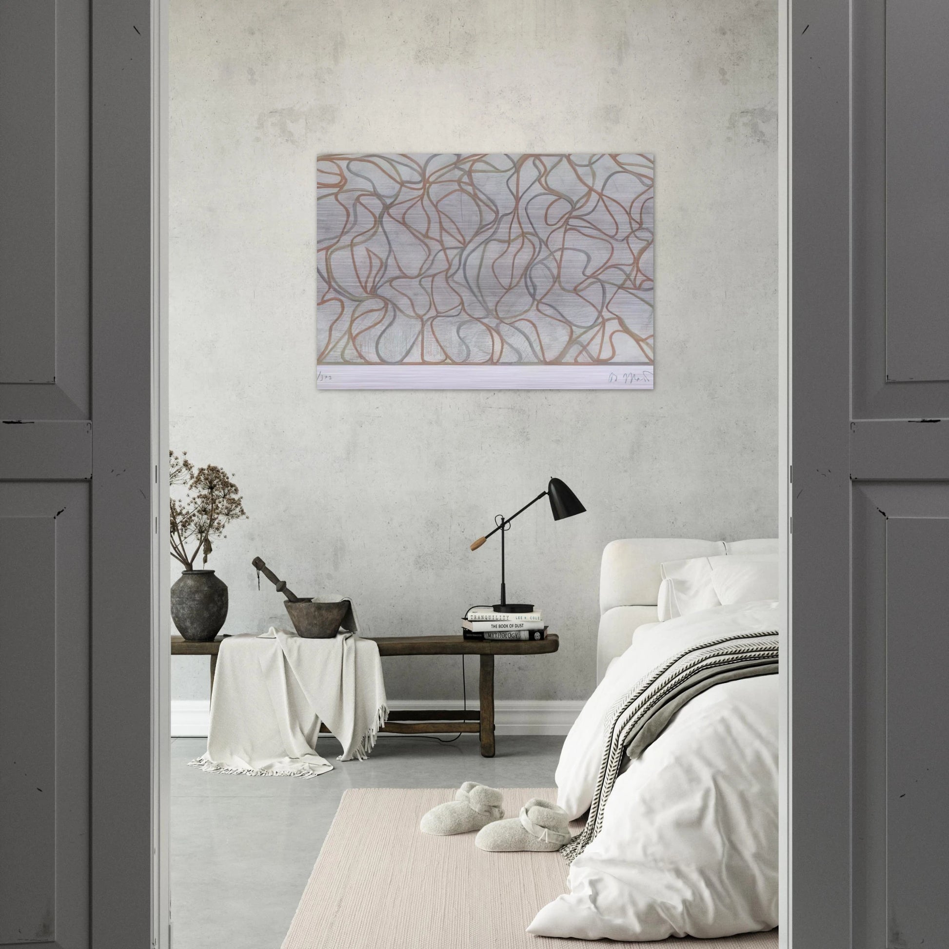 Distant Muses - 2000 - Brice Marden Brushed Aluminum Print - 70x100 cm / 28x40 inches | Brice Marden Aluminum Print | Brice Marden Prints