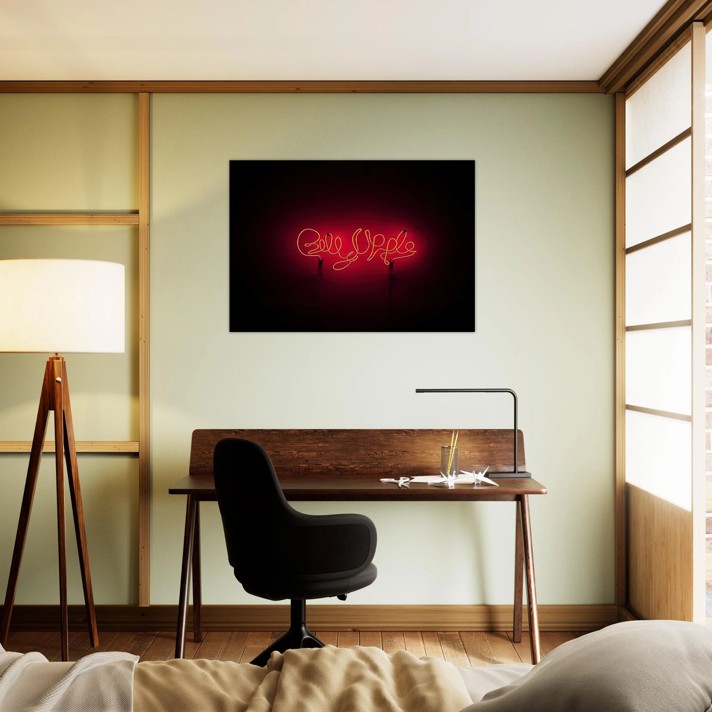 Neon Signature Red - 1967 - Billy Apple Brushed Aluminum Print - 70x100 cm / 28x40 inches | Billy Apple Aluminum Print | Billy Apple Prints