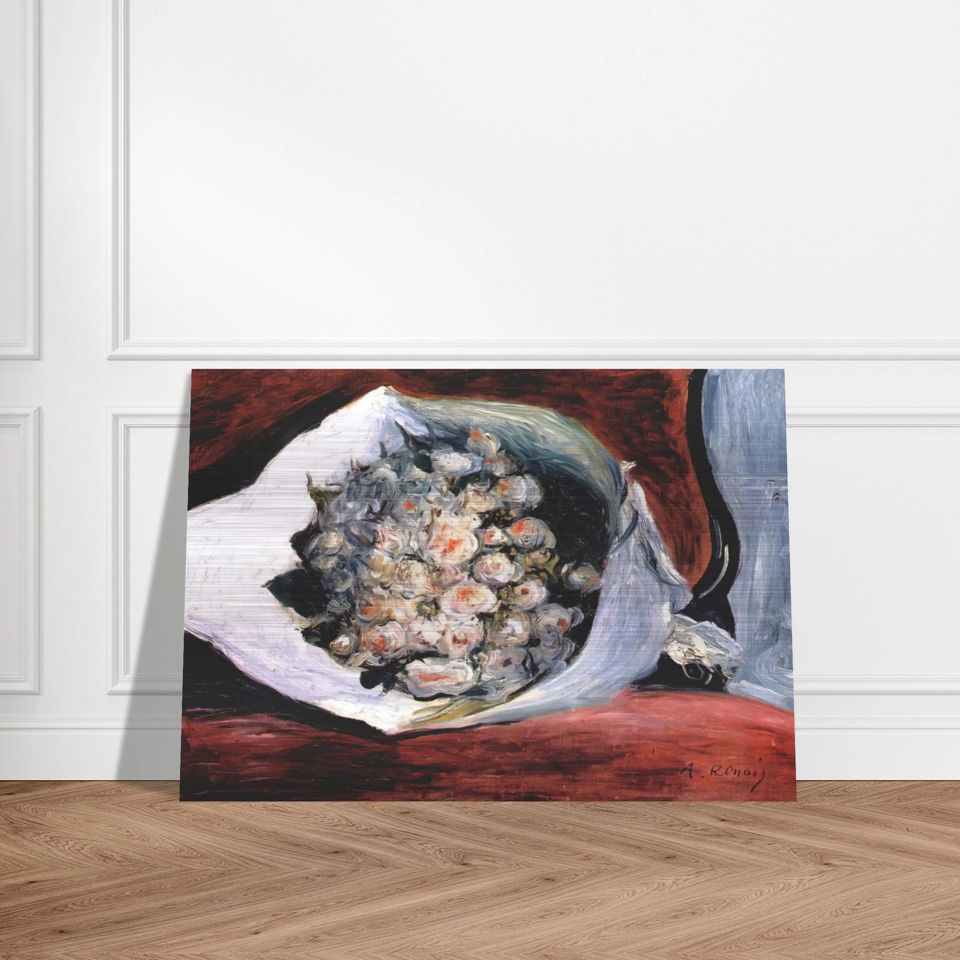 Bouquet in a theater box - Pierre-Auguste Renoir Brushed Aluminum Print - 70x100 cm / 28x40 inches | Pierre-Auguste Renoir Aluminum Print | Pierre-Auguste Renoir Prints