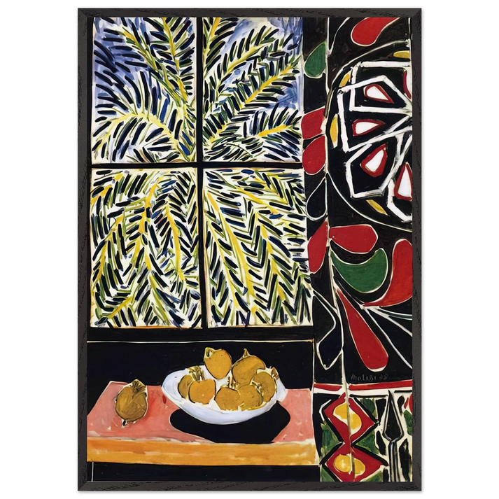 INTERIOR WITH EGYPTIAN CURTAIN 1948 - Henri Matisse 70x100 cm / 28x40 inches Framed Art Print – Black Wooden Frame
