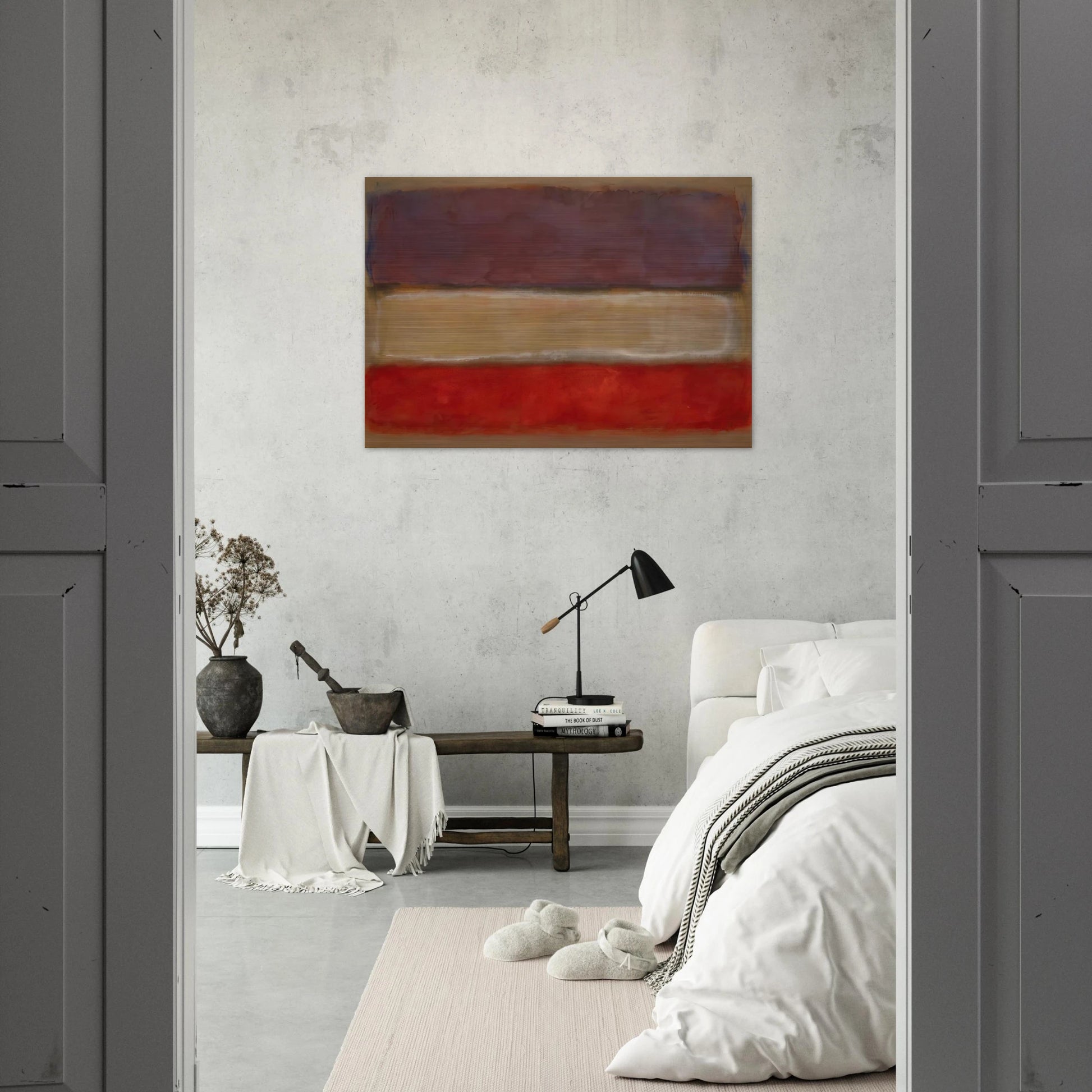 Untitled Purple, White, and Red - 1953 - Mark Rothko Brushed Aluminum Print - 70x100 cm / 28x40 inches | Mark Rothko Aluminum Print | Mark Rothko Prints