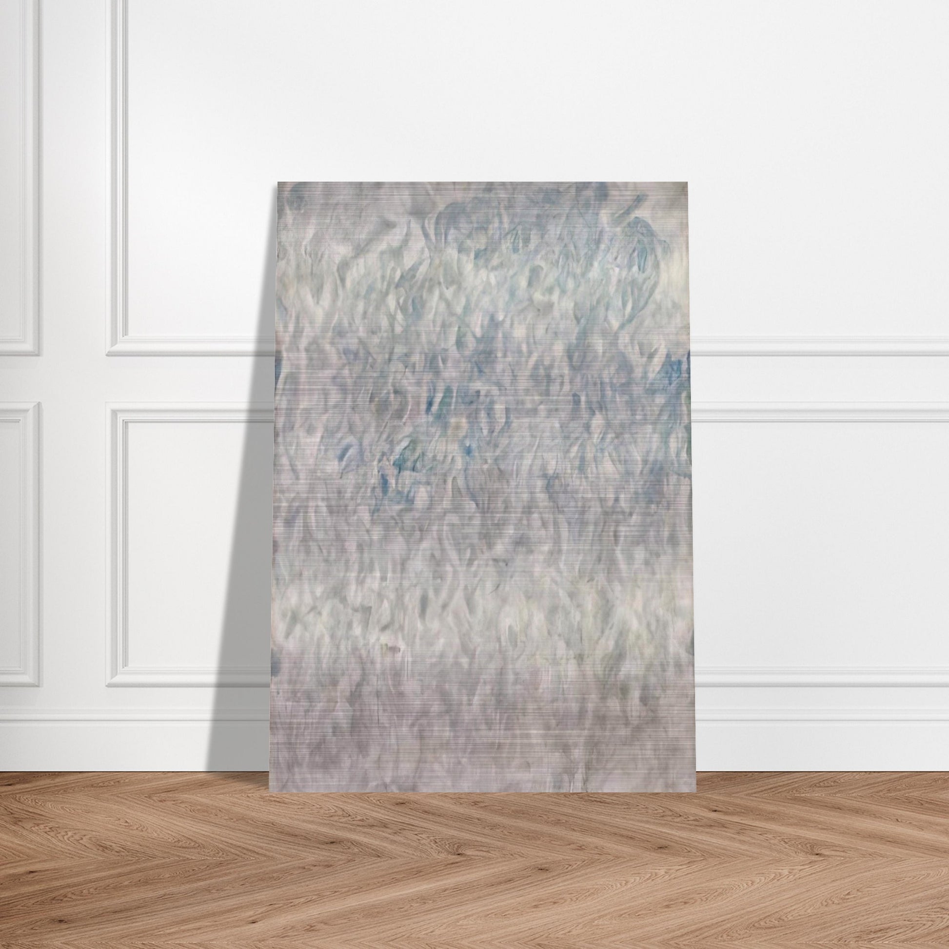 Amerika  Grey Blue  - Sam Francis Brushed Aluminum Print - 70x100 cm / 28x40 inches | Sam Francis Aluminum Print | Sam Francis Prints