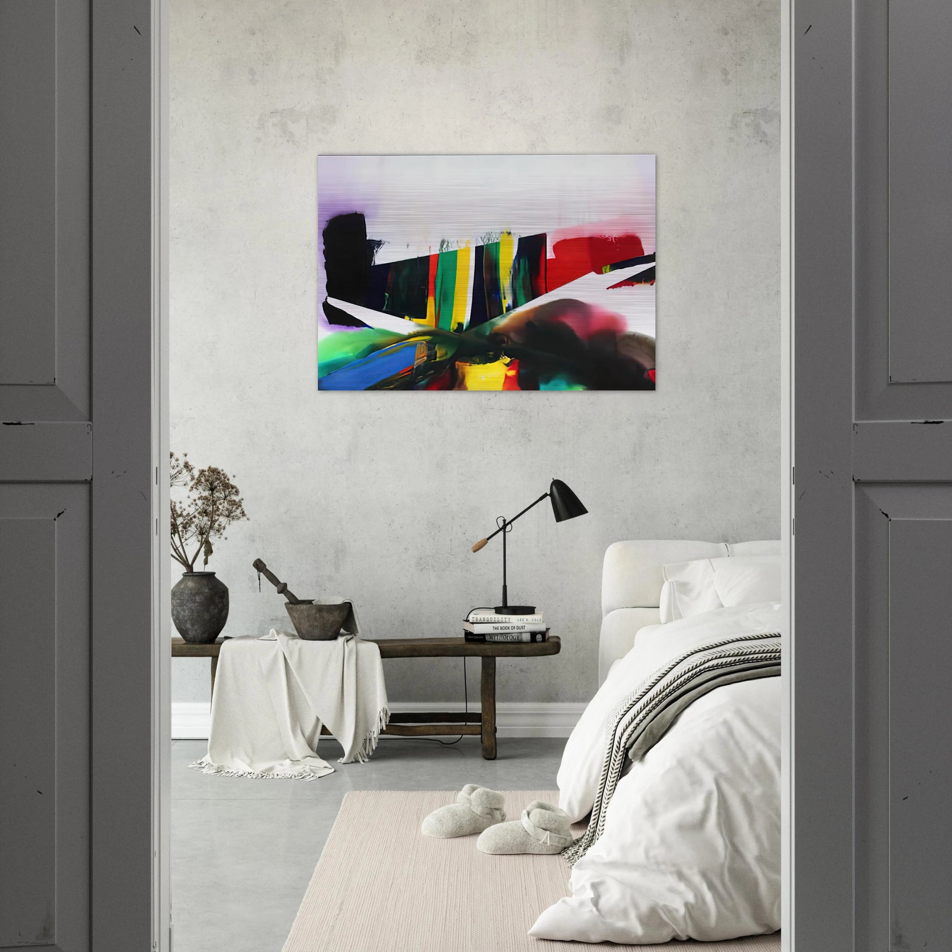 Phenomena Cave of the Prism Winds Year - 1986 - Paul Jenkins Brushed Aluminum Print - 70x100 cm / 28x40 inches | Paul Jenkins Aluminum Print | Paul Jenkins Prints