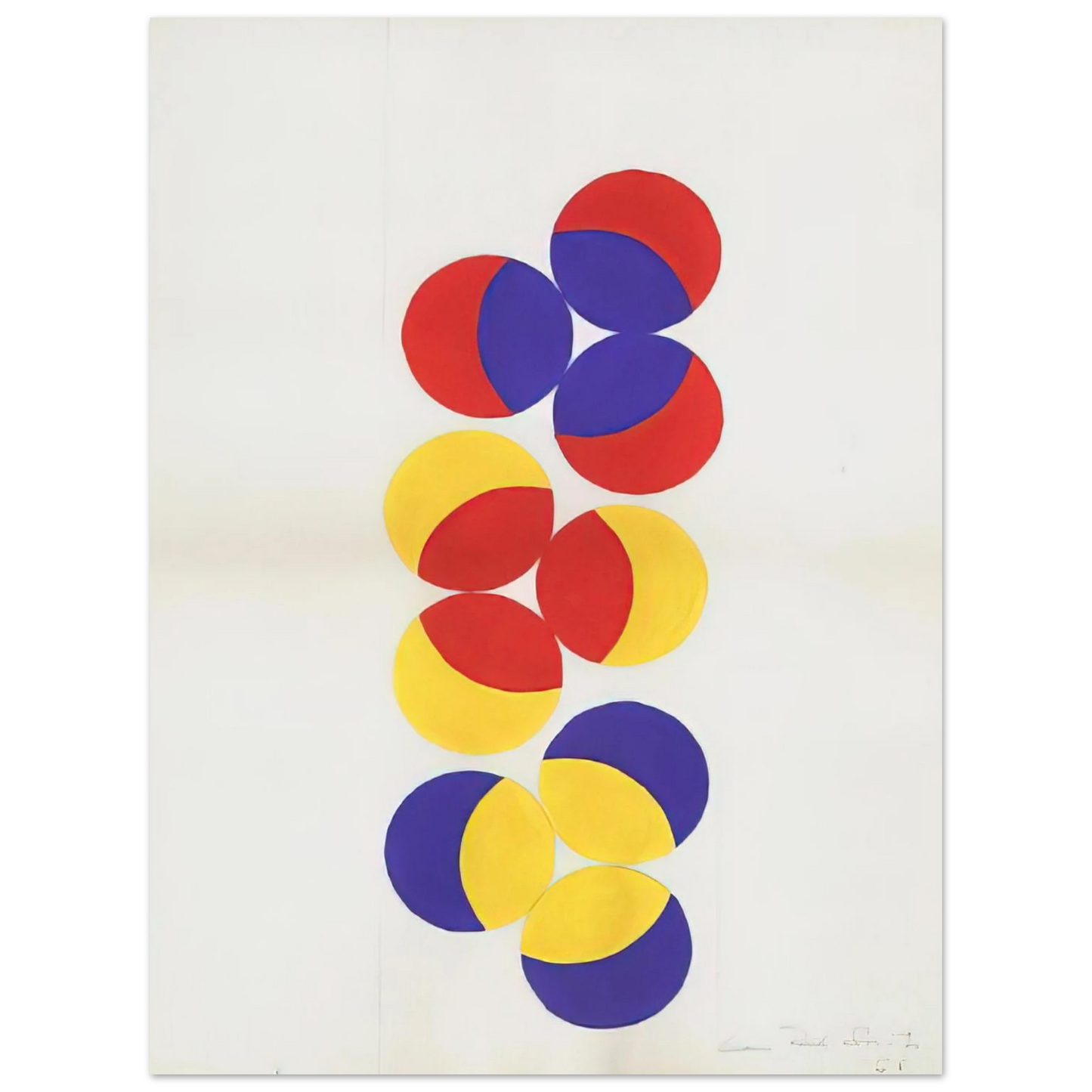 Leon Polk Smith - Untitled - 1968  75x100 cm / 30x40inches Fine Art Poster