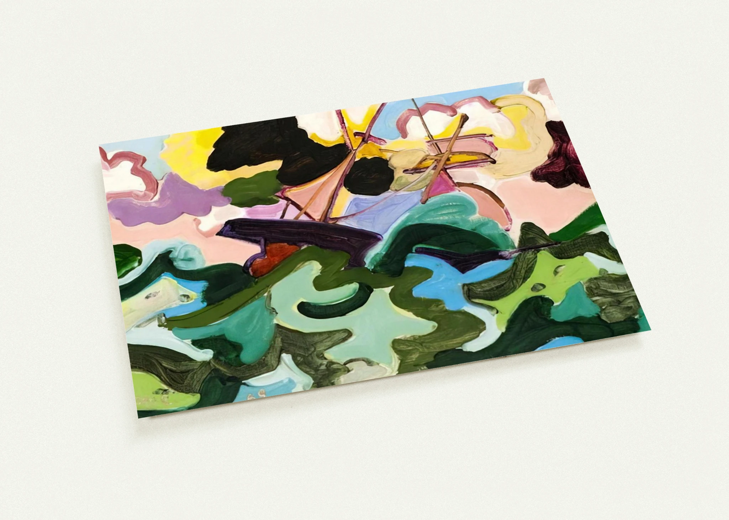 En fuite - Fauvism, Tachisme By Charles Lapicque Pack of 10 Post Cards | Charles Lapicque Post Cards | A6 (10.5 x 14.8 cm) - 4.1 x 5.8 inches