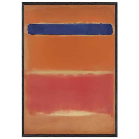 Blue Over Red - 1953 - Mark Rothko 70x100 cm / 28x40 inches Framed Art Print – Black Wooden Frame