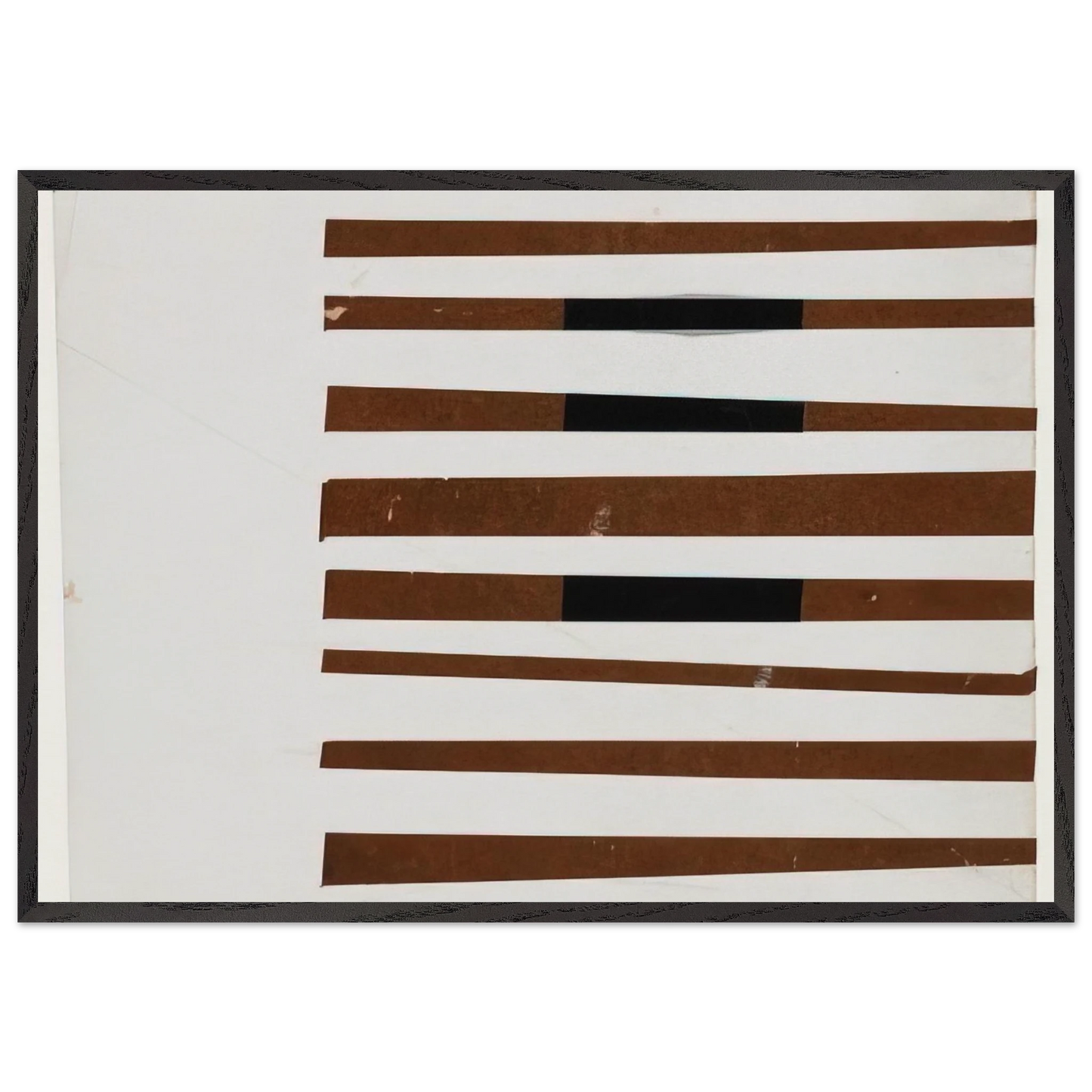 Black Brown White - Ellsworth Kelly 70x100 cm / 28x40 inches Framed Art Print – Black Wooden Frame