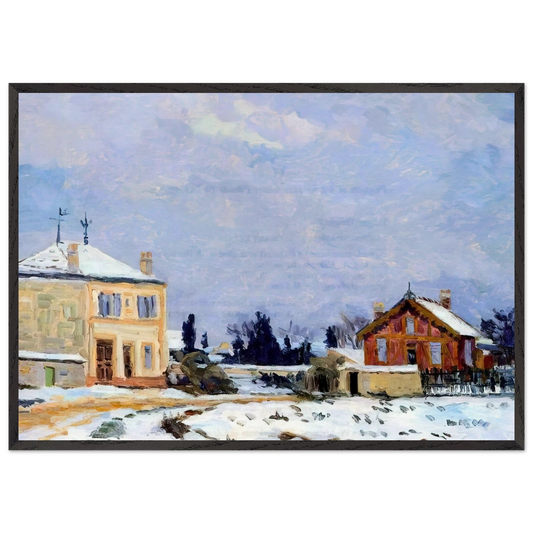 Neige - 1876 - Armand Guillaumin 70x100 cm / 28x40 inches Framed Art Print – Black Wooden Frame