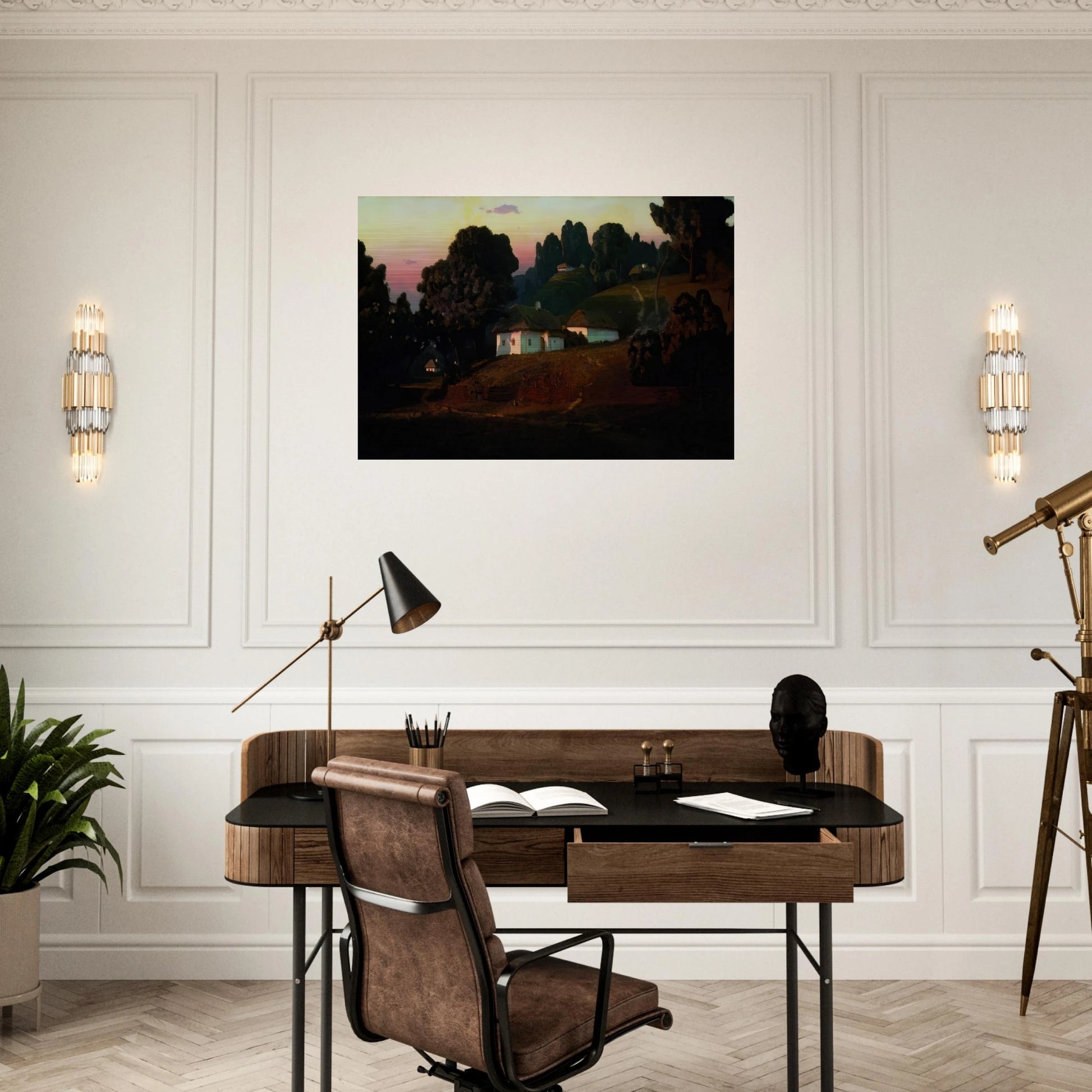 Evening in Ukraine - Arkhyp Kuindzhi Brushed Aluminum Print - 70x100 cm / 28x40 inches | Arkhyp Kuindzhi Aluminum Print | Arkhyp Kuindzhi Prints